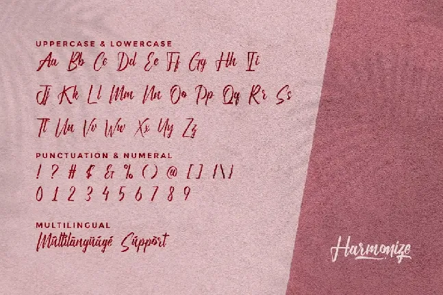 Harmonize Demo font