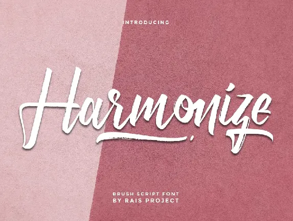 Harmonize Demo font