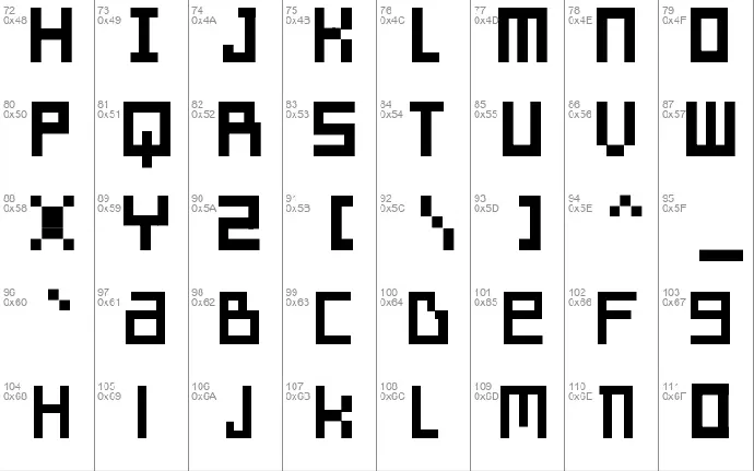 SD Reverse Generation font