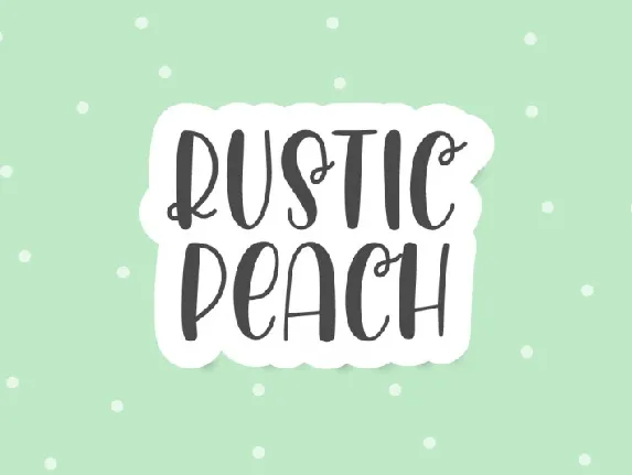 Rustic Peach font