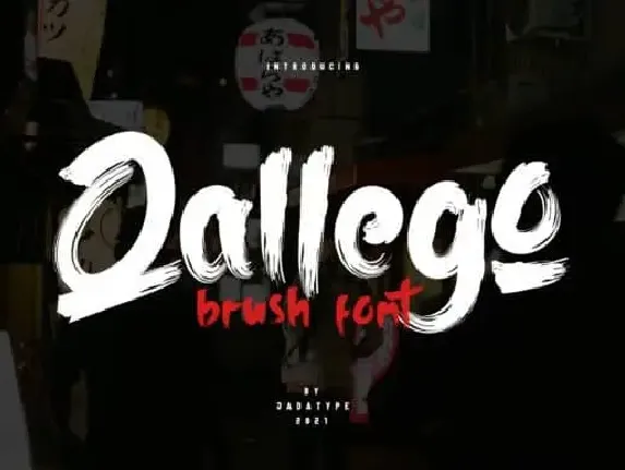 Qallego Brush font