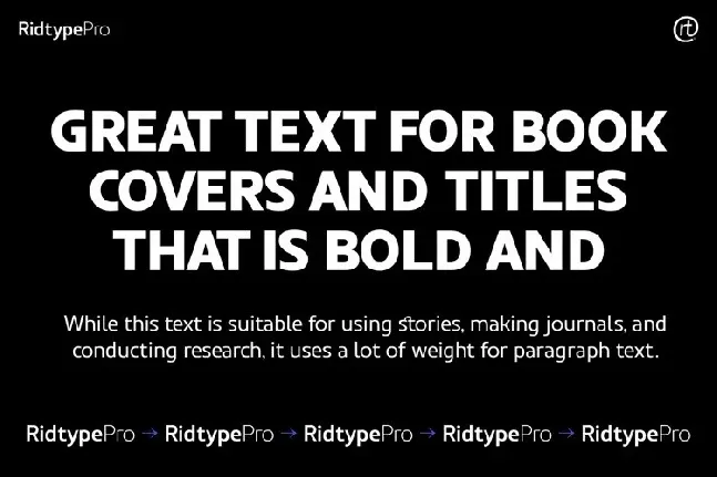 Ridtype Pro font