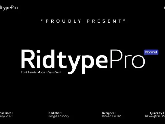 Ridtype Pro font