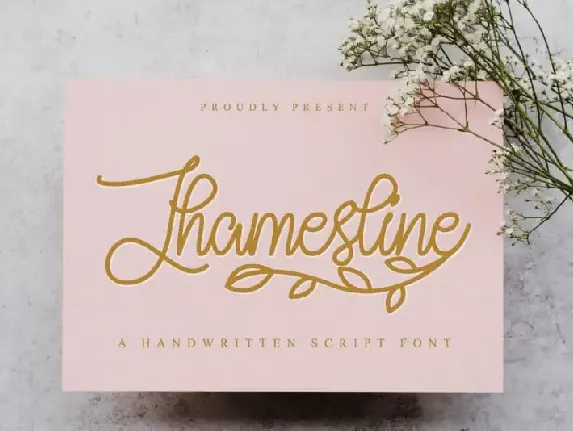 Jhamesline Handwritten font