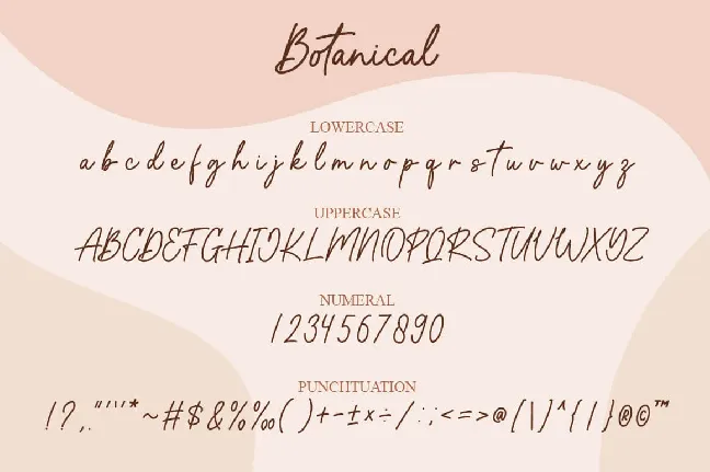 Botanical font