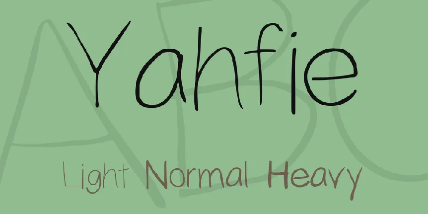 Yahfie font