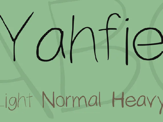 Yahfie font