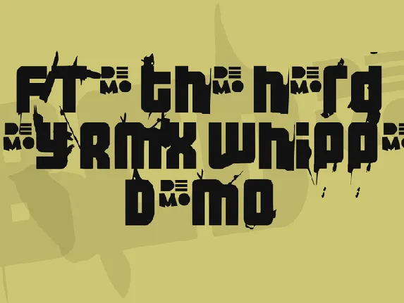 FT 3 the hard way RMX whipped DEMO font