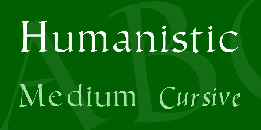 Humanistic font