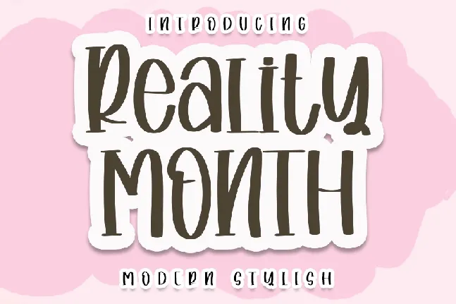 Reality MONTH font