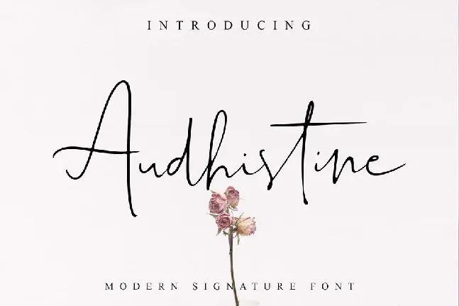 Audhistine Signature font