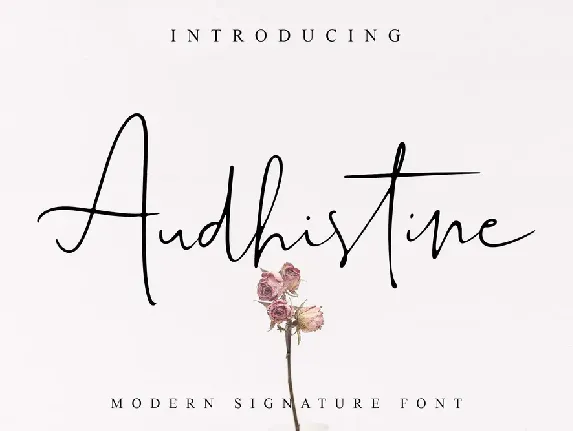 Audhistine Signature font