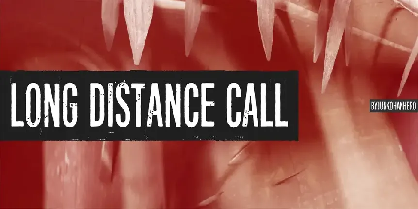 Long distance call font