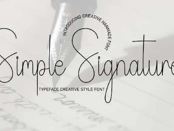 Simple Signature font