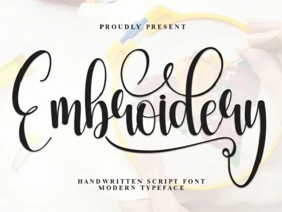 Embroidery Script font