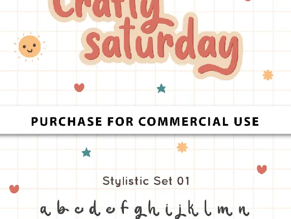 Crafty Saturday - Personal Use font