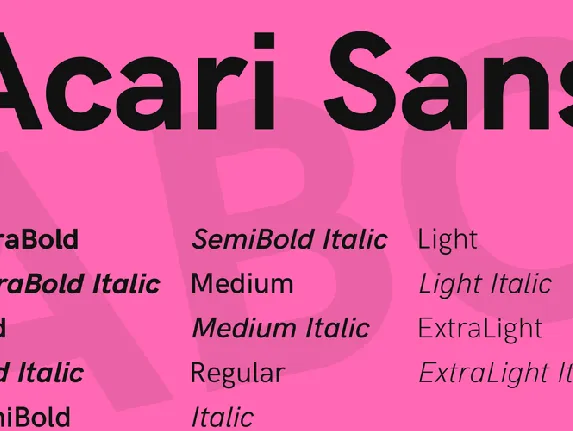 Acari Sans font