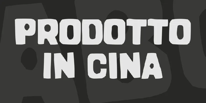 Prodotto In Cina font