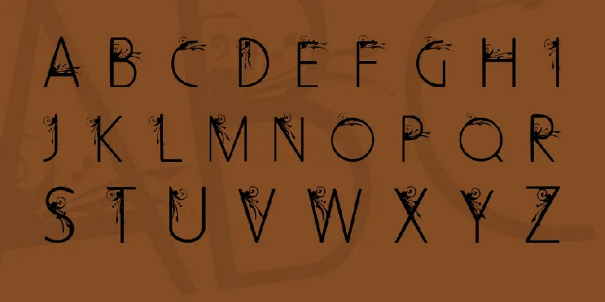 Curly Fleur Caps font