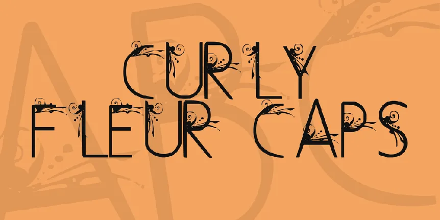 Curly Fleur Caps font