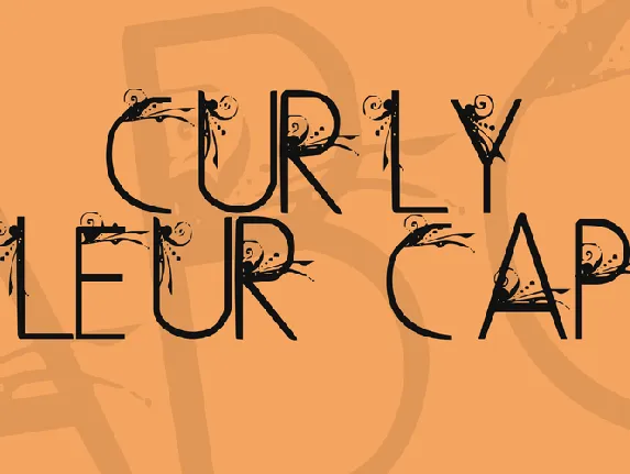 Curly Fleur Caps font