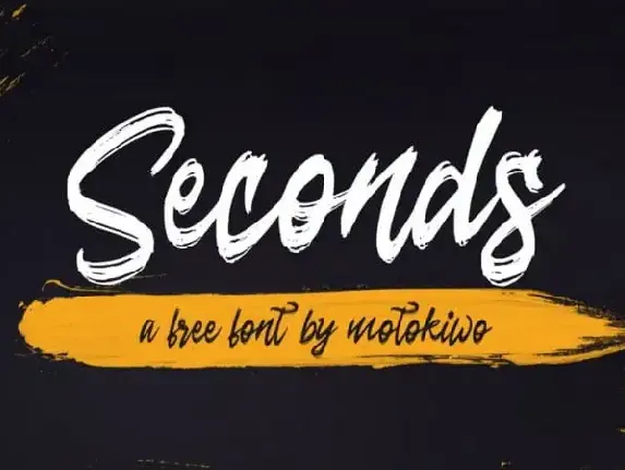 Seconds Brush font