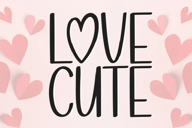 Love Cute Display font