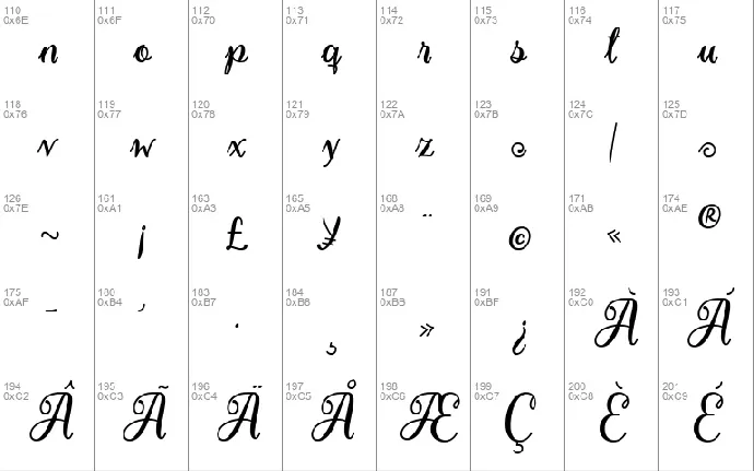 Vazeelia font