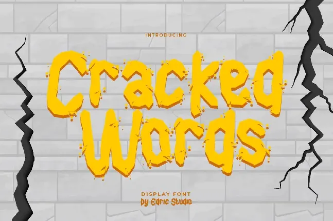 Cracked Words Demo font