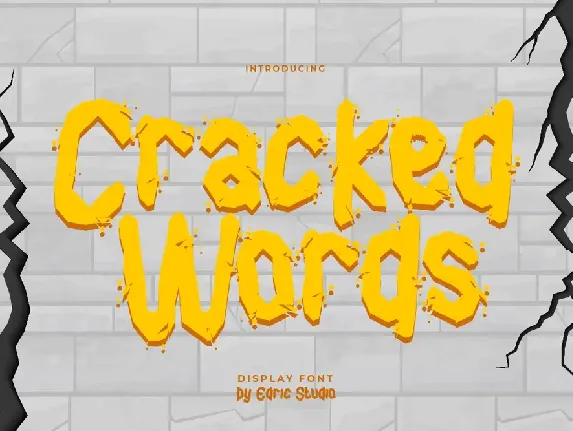 Cracked Words Demo font