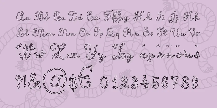 Calligraphy Rope font