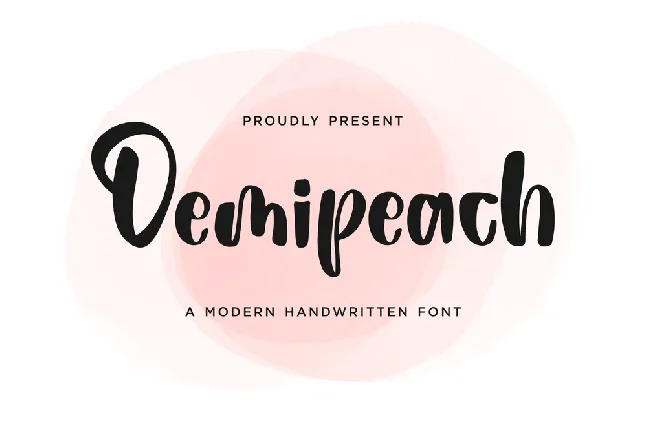 Demipeach font