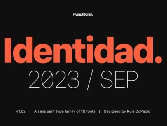 Identidad Family font