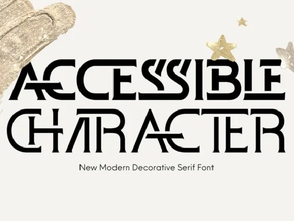 Accessible Character font