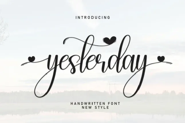 Yesterday Calligraphy Typeface font