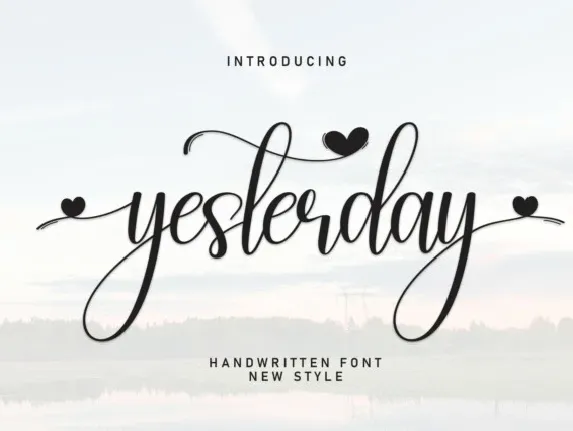 Yesterday Calligraphy Typeface font