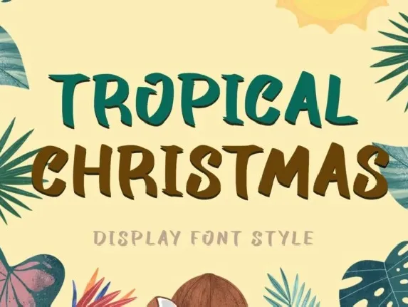 Tropical Christmas Display font