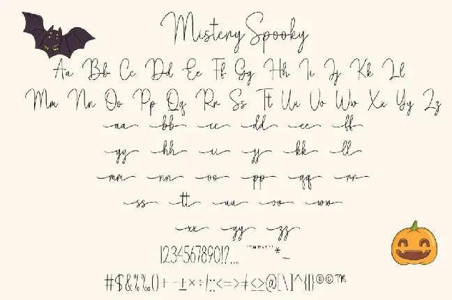 SPOOKY MISTERI font