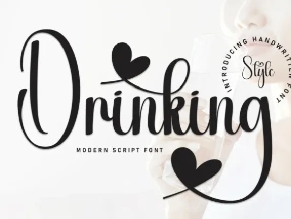 Drinking Script font