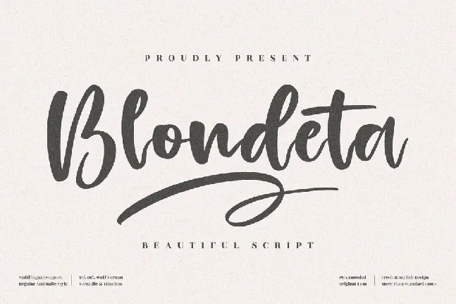 Blondeta font