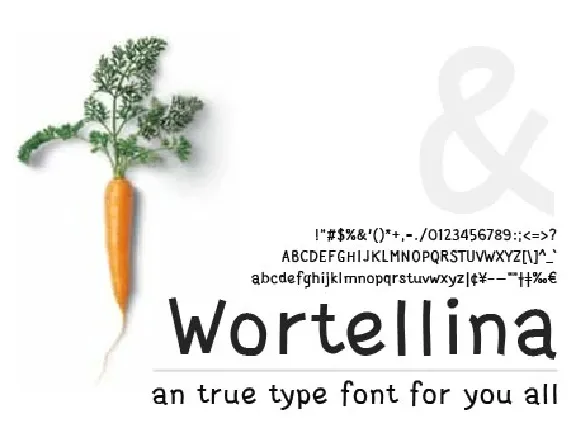 Wortellina font