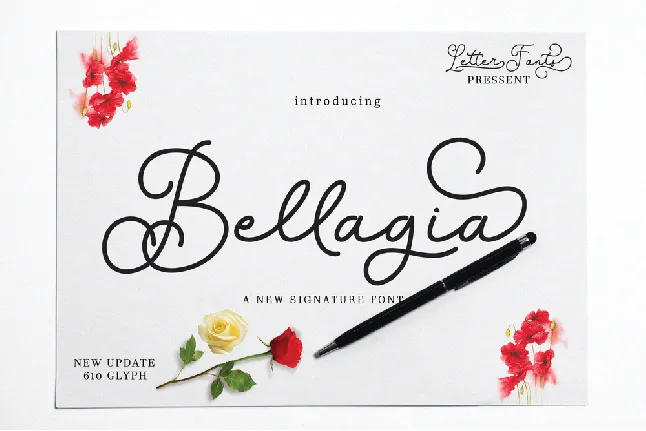 Bellagia Handwritten font