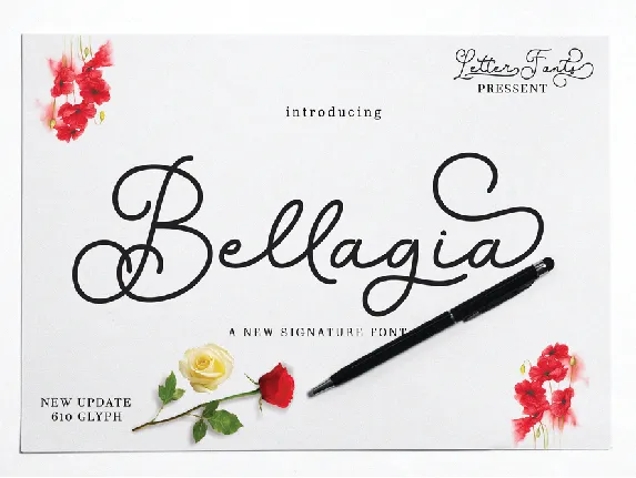 Bellagia Handwritten font