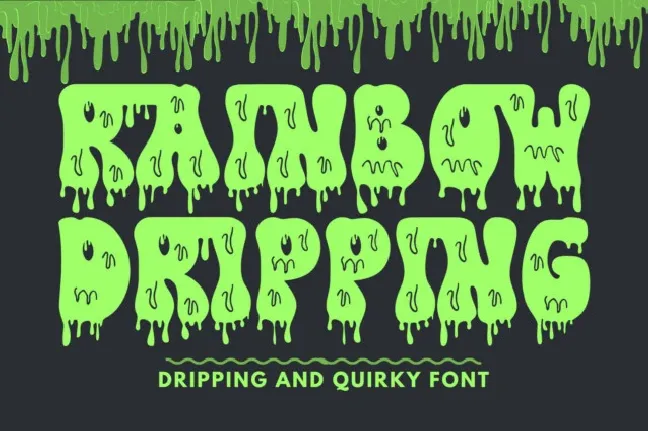 Rainbow Dripping font