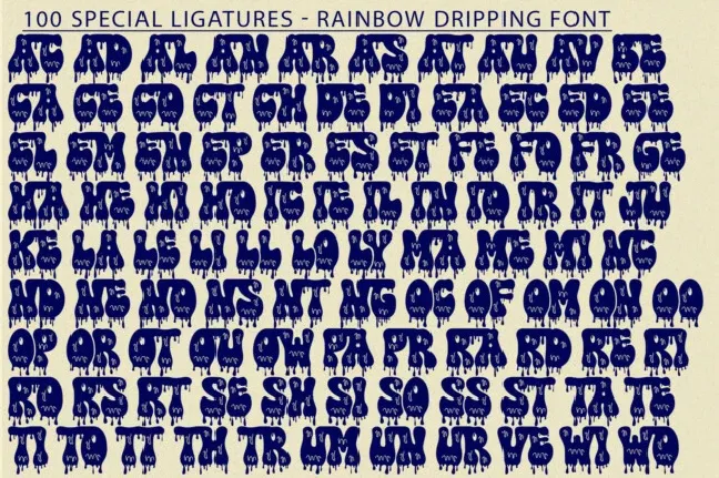 Rainbow Dripping font