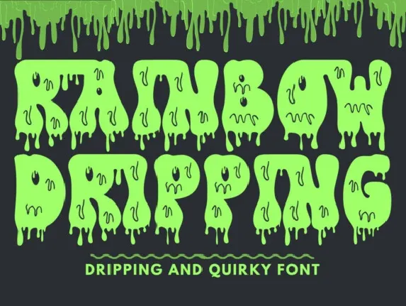 Rainbow Dripping font