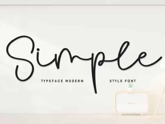 Simple Script font