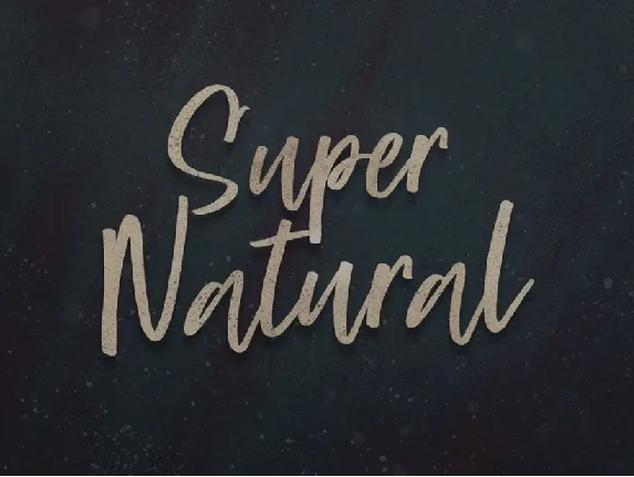 Super Natural Script Free font