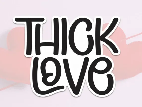 Thick Love Display font