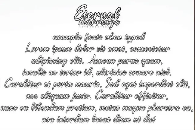 Eternal Marriage Script font